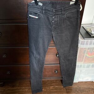 Diesel Men's Charcoal Skinny Jeans